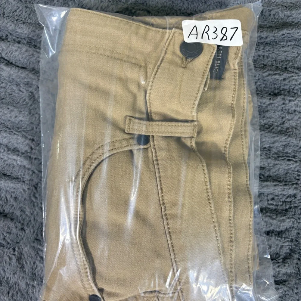 Banana Republic Mens 38x28 Khaki Tan 5 Pocket Stretch Chino Pants Straight Leg